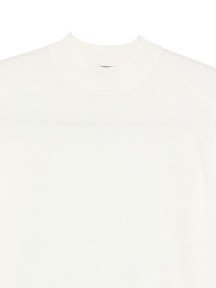 Maglione bianco a collo alto 