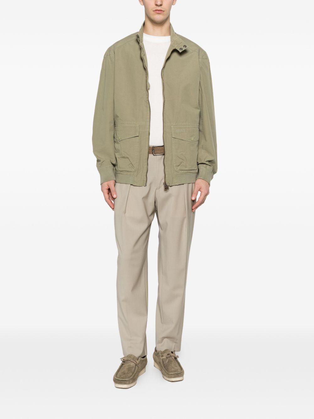 Pantaloni Portobello kaki con pieghe 