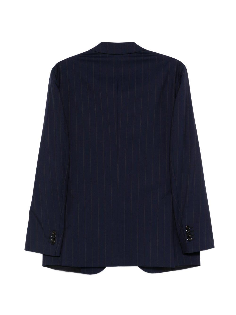Completo blu navy gessato 