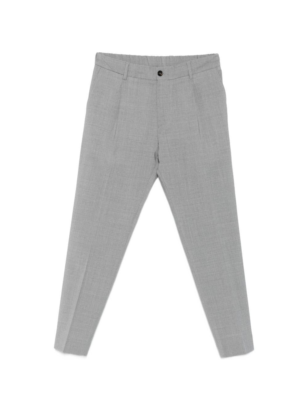 Pantaloni grigio chiaro con coulisse 