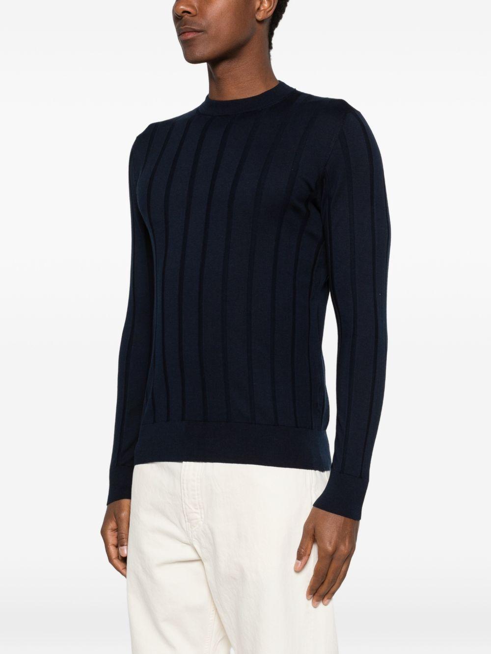 Maglione girocollo blu 