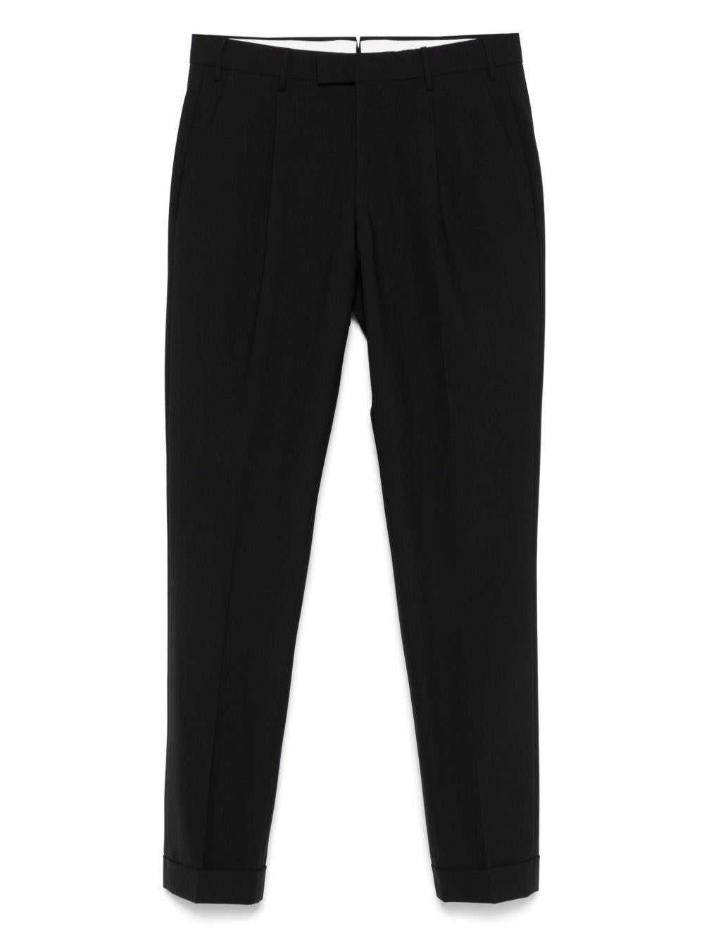 Pantaloni neri plissé 