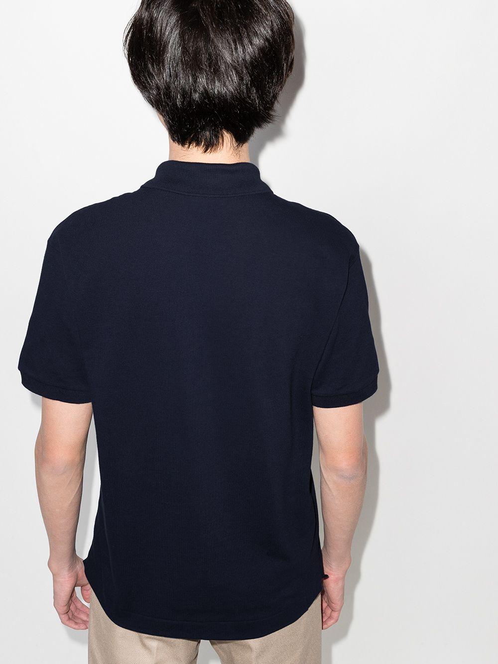 Polo blu navy con applicazione coccodrillo 