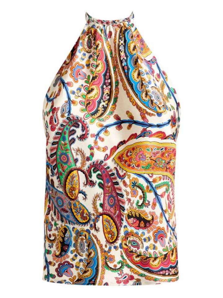 Blusa con stampa paisley 