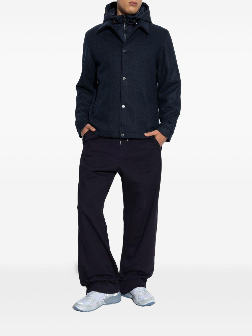 Giacca con cappuccio blu navy 