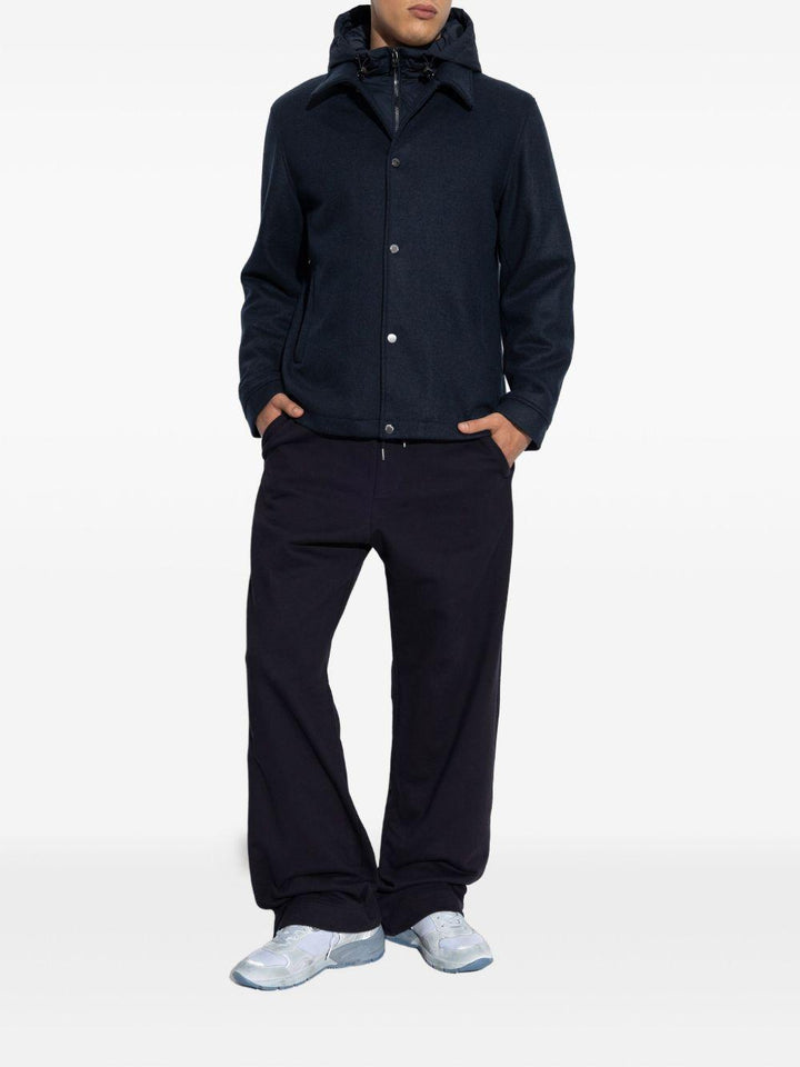 Giacca con cappuccio blu navy 