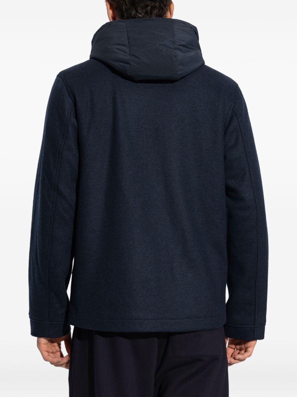 Giacca con cappuccio blu navy 