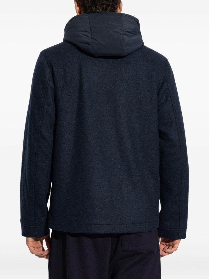 Giacca con cappuccio blu navy 