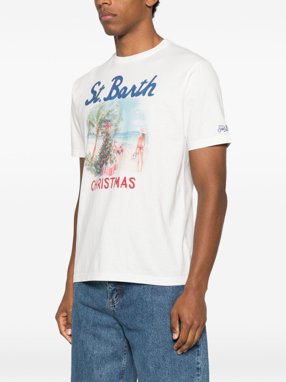 T-shirt bianca con stampa 