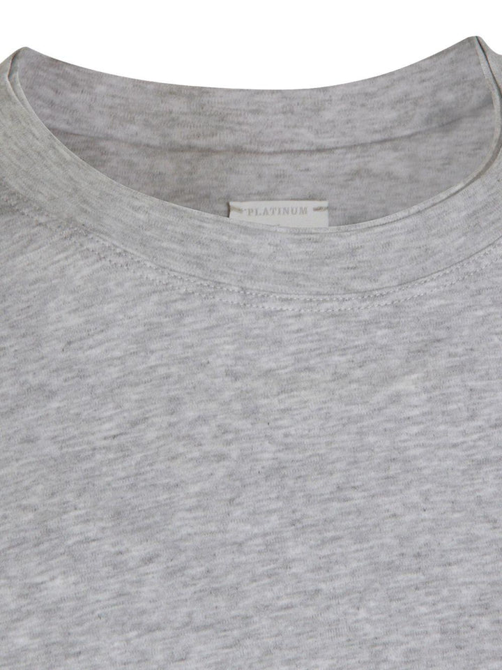 T-shirt girocollo a maniche corte grigio 