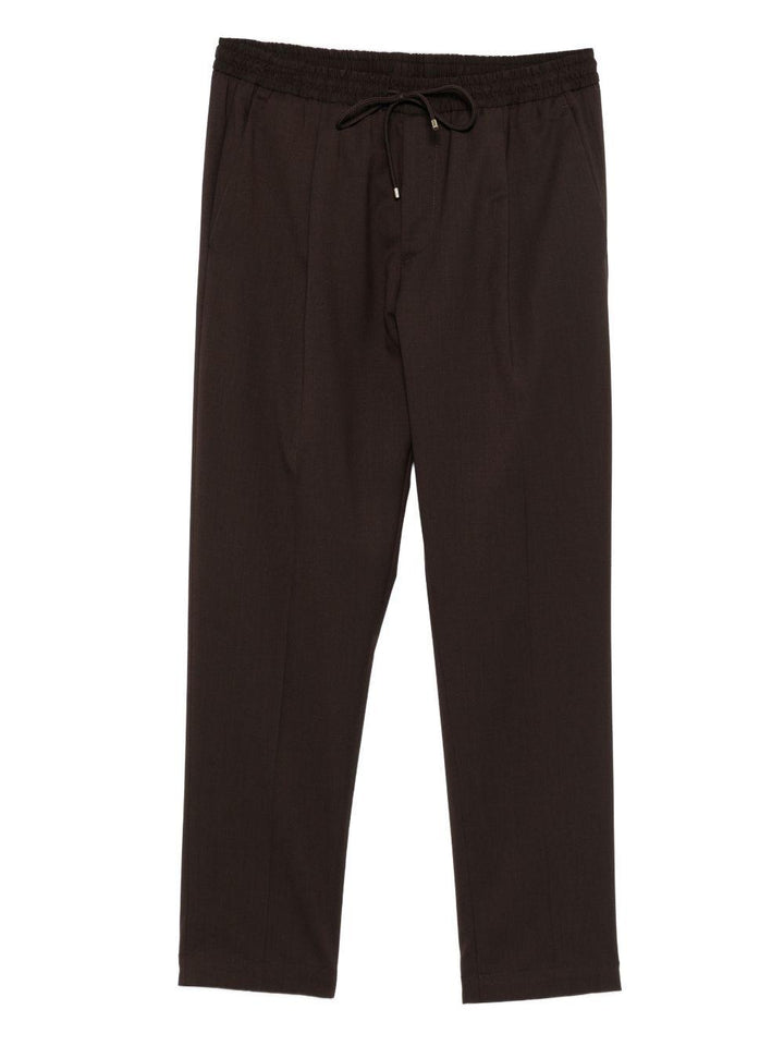Pantaloni plissé marroni
