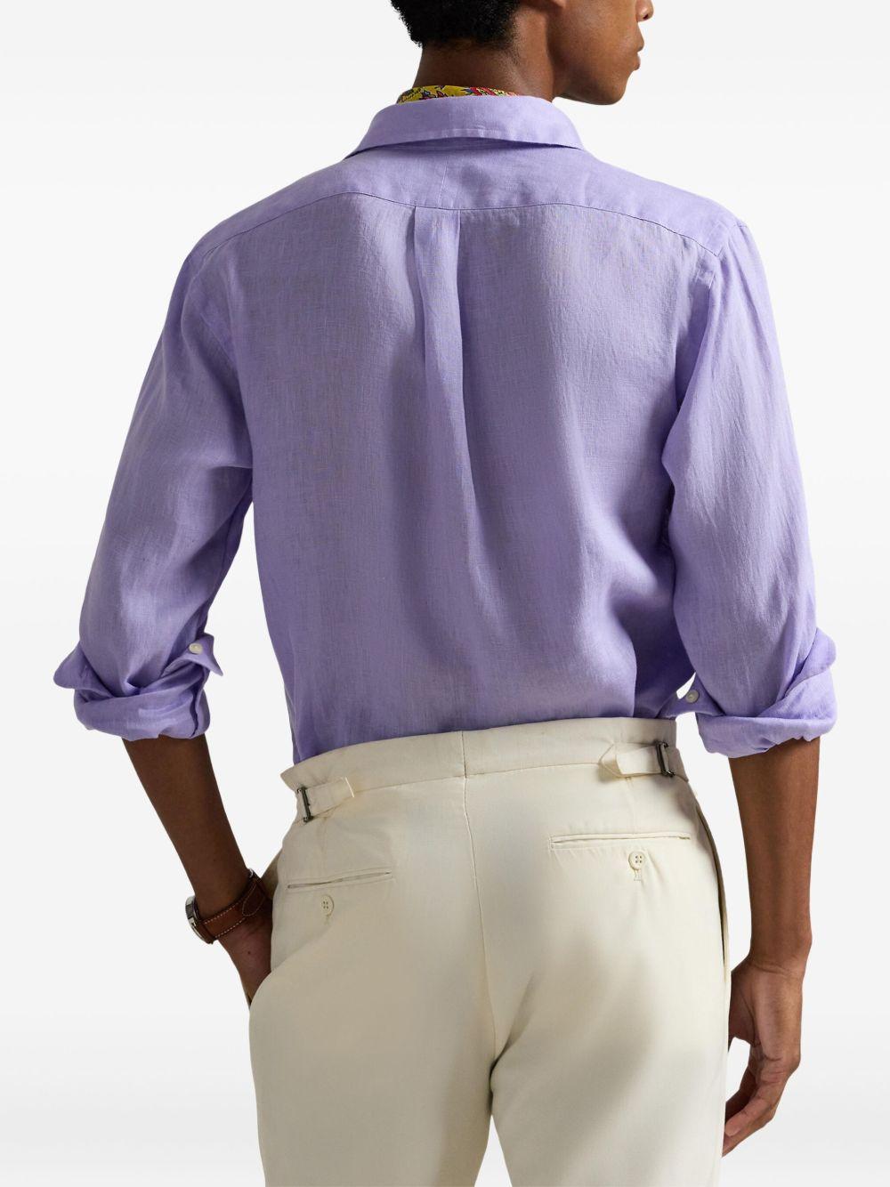 Camicia a maniche lunghe lavanda 