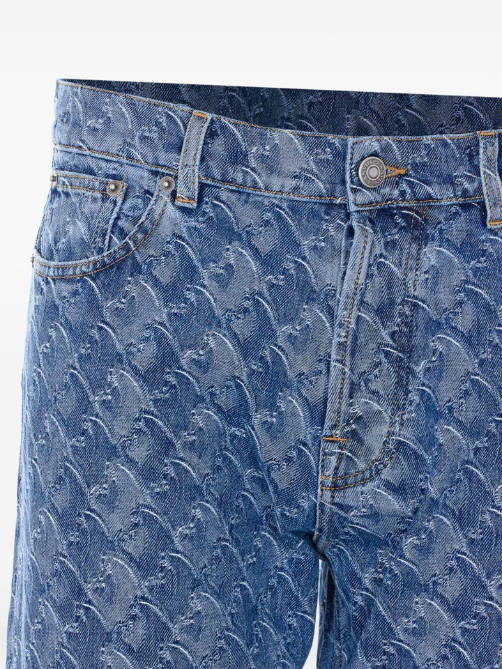 Pantaloni blu cinque tasche 