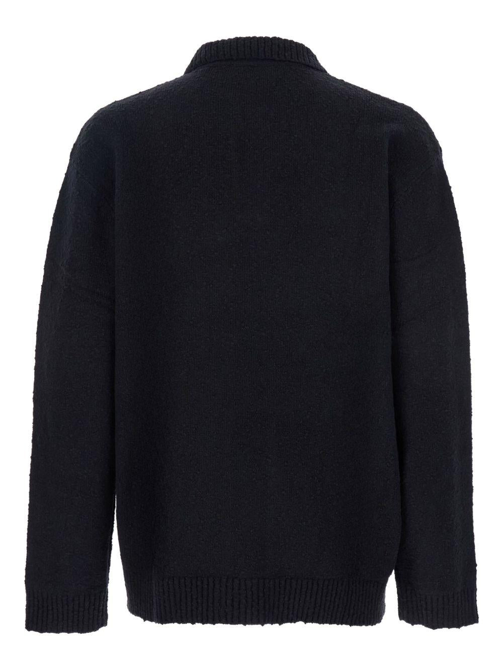 Maglione stile polo nero 