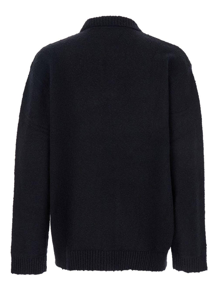 Maglione stile polo nero 
