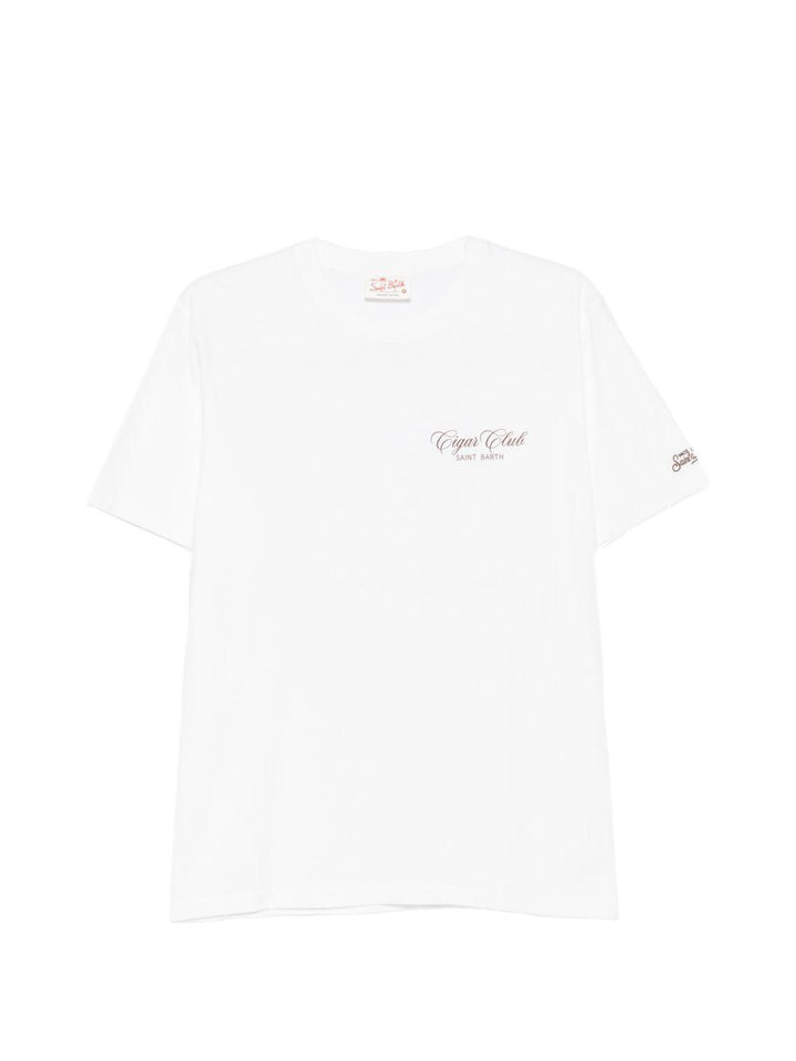 T-shirt bianca con stampa 