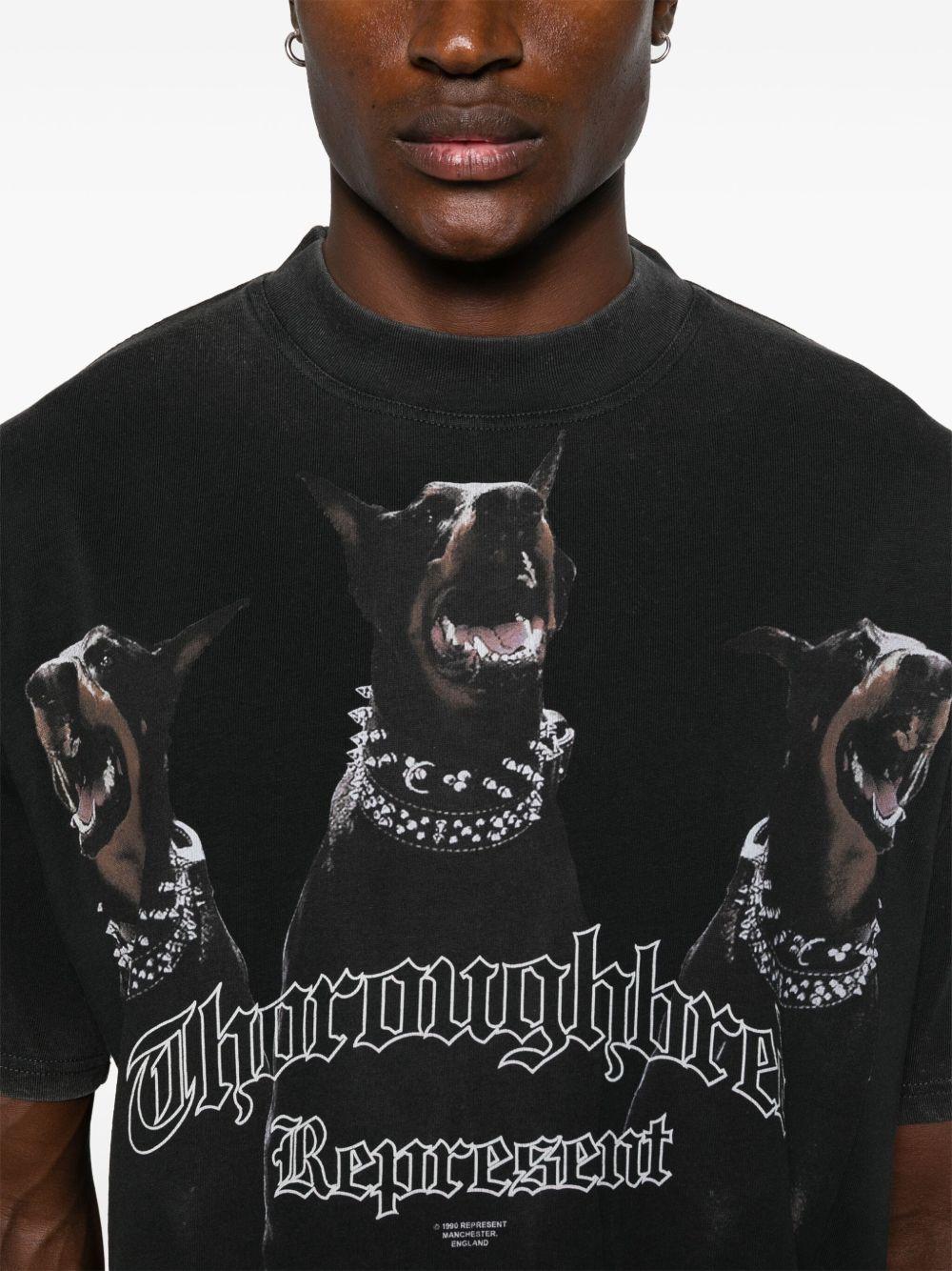 T-shirt nera Thoroughbred 