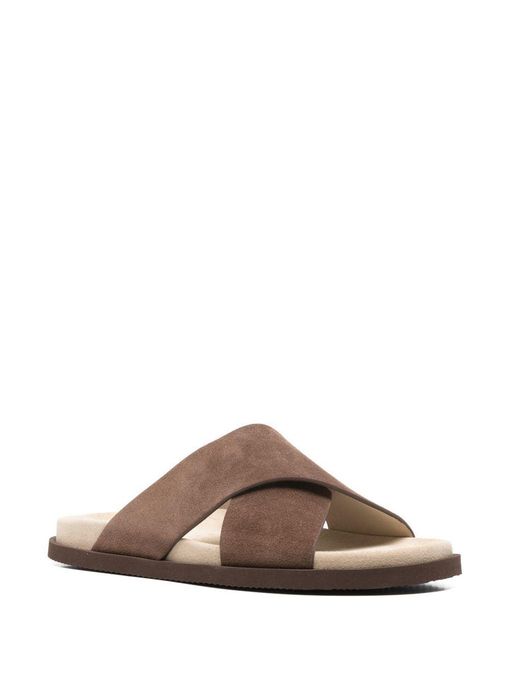 Sandali in suede testa di moro