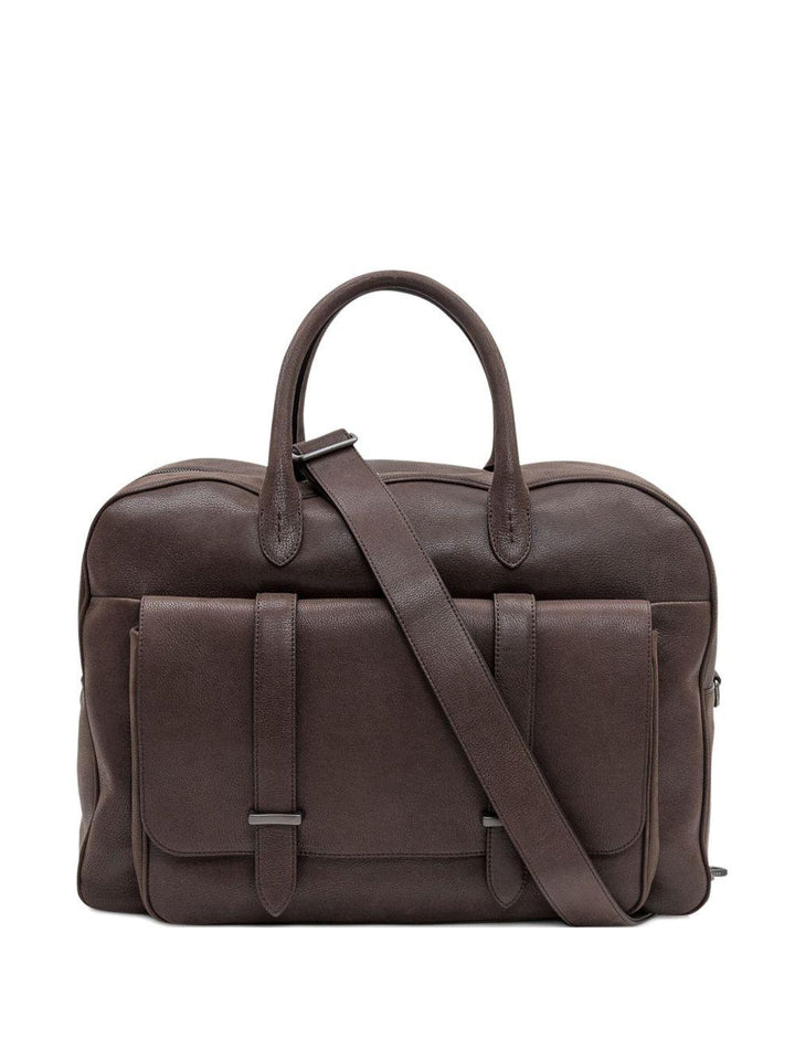 Borsa tote Jones marrone con battente 