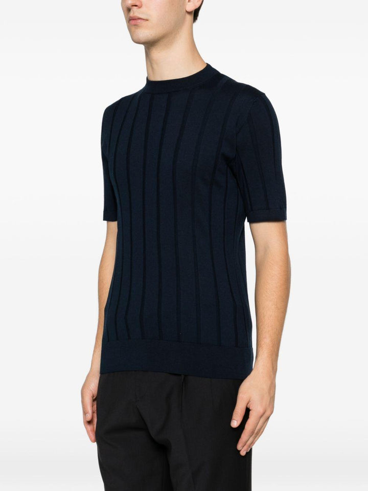 Maglia blu a maniche corte 