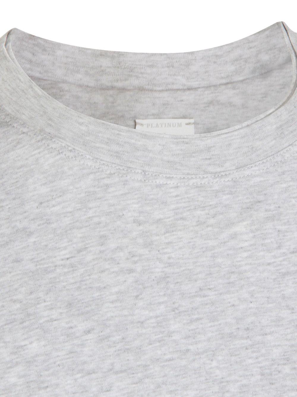 T-shirt girocollo a maniche corte grigio 