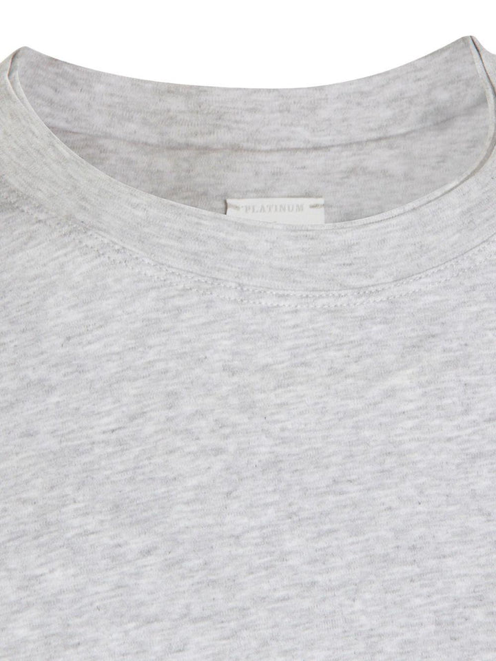 T-shirt girocollo a maniche corte grigio 