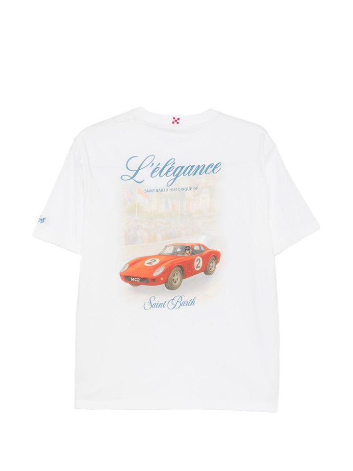 T-shirt bianca con stampa 