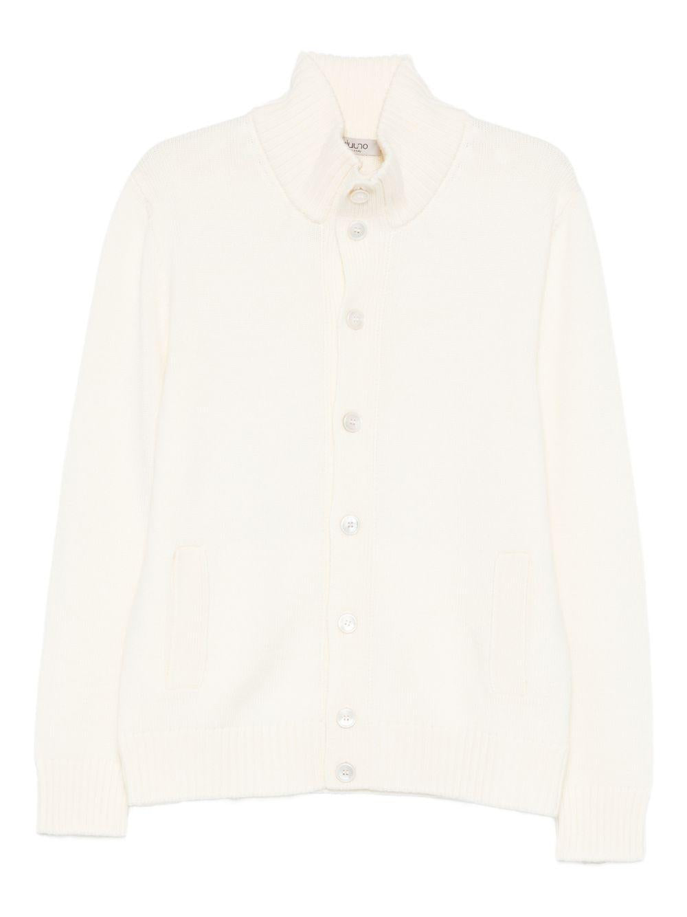 Cardigan panna con bottoni 