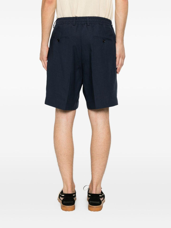 Shorts con pinces blu 