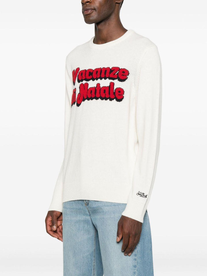 Maglione bianco girocollo 