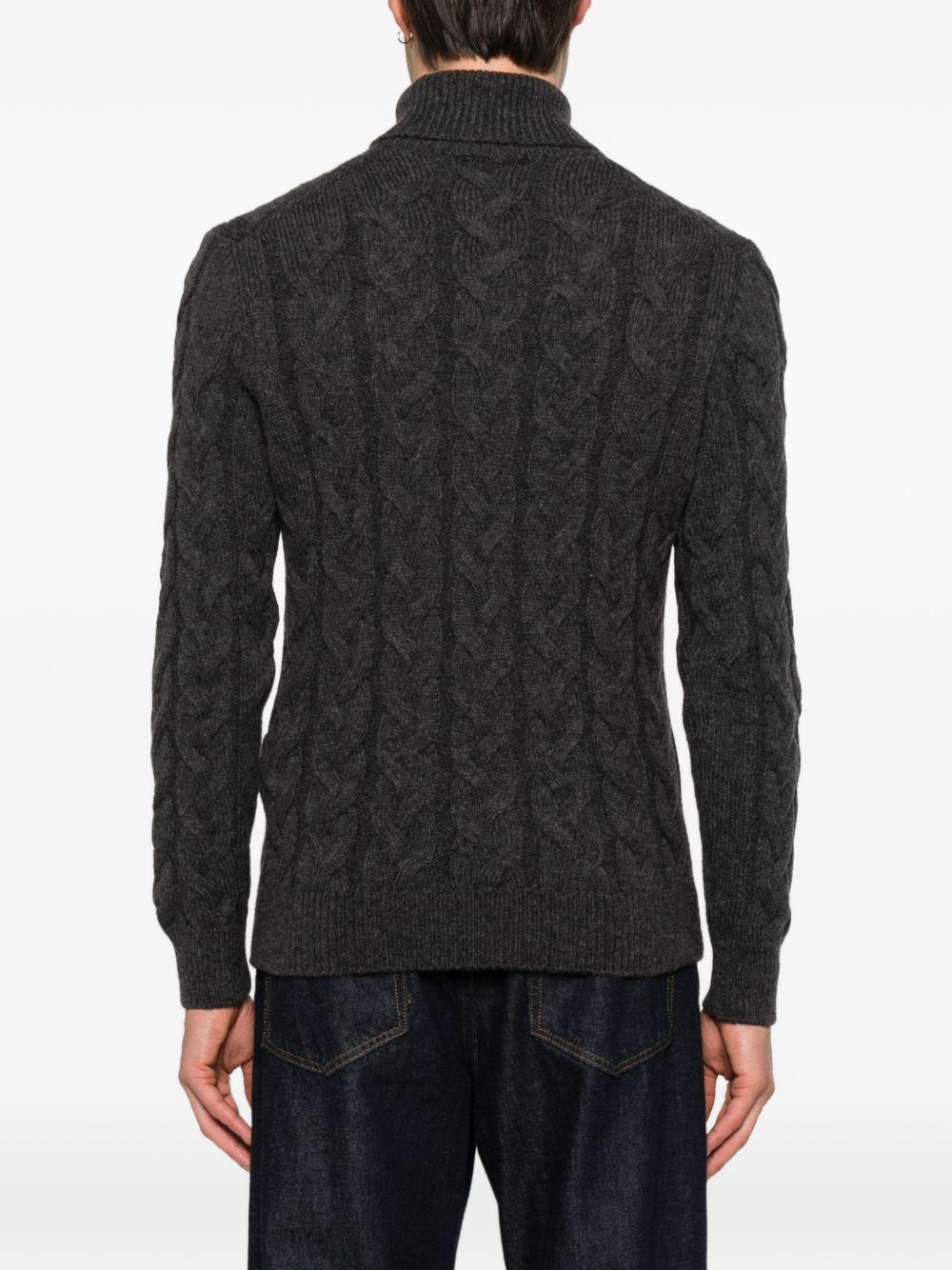 Maglione a collo alto grigio scuro