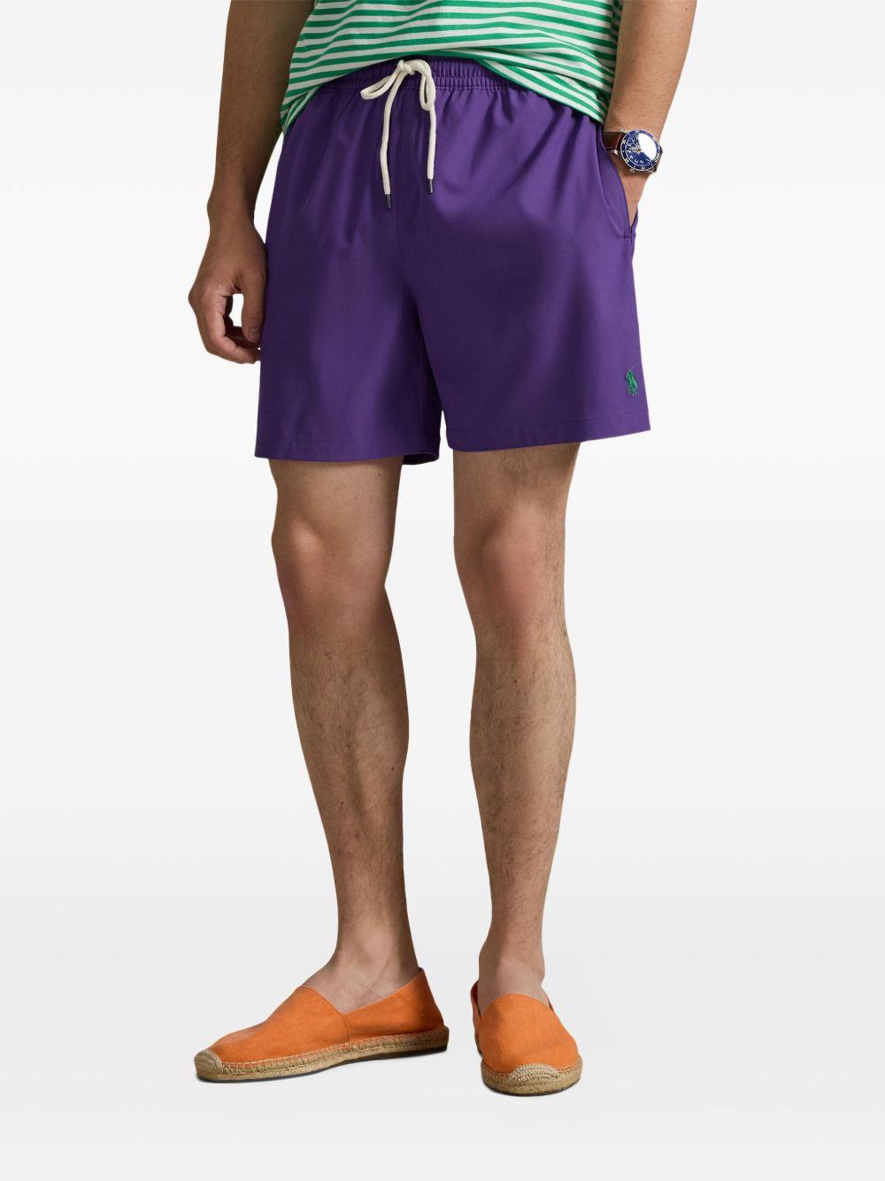 Costume da bagno con motivo Polo Pony viola 