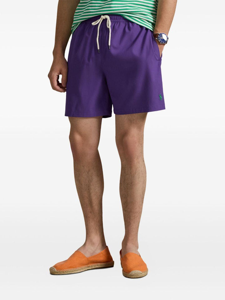 Costume da bagno con motivo Polo Pony viola 