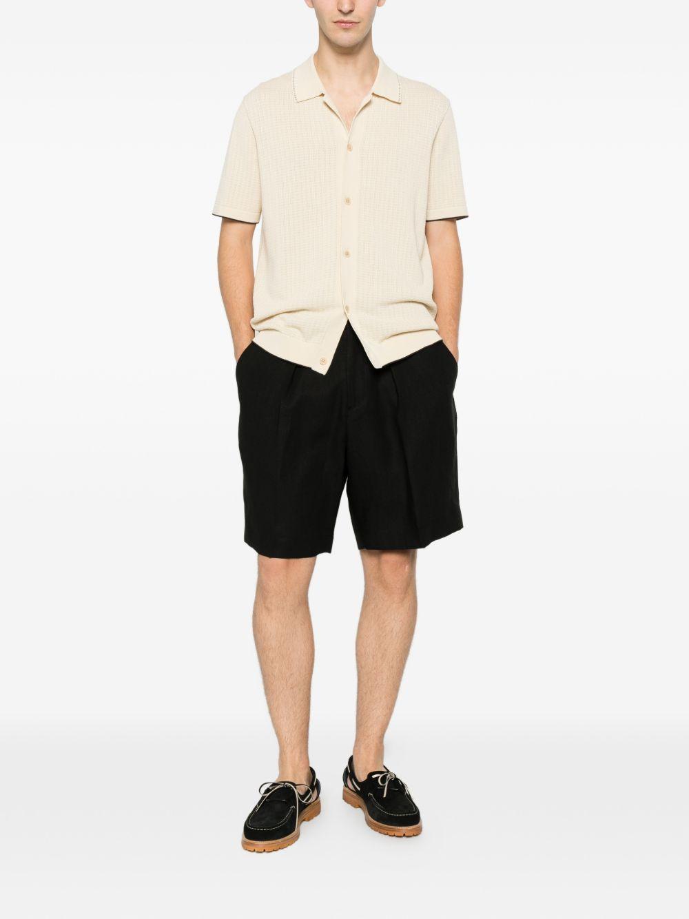Shorts con pinces nero 