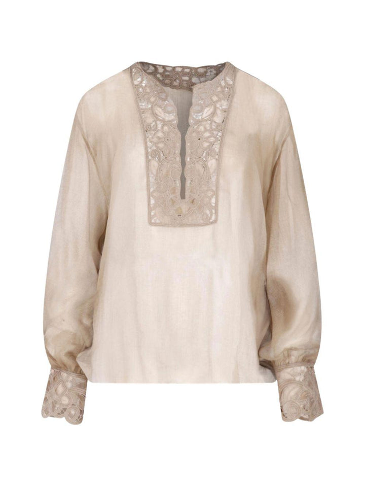 Blusa con ricami 