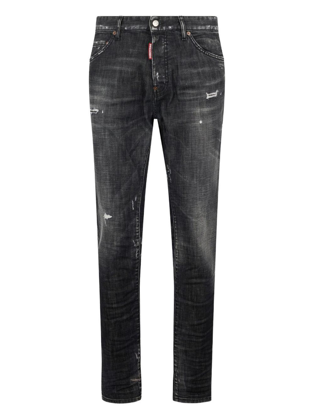 Jeans nero con cinque tasche 