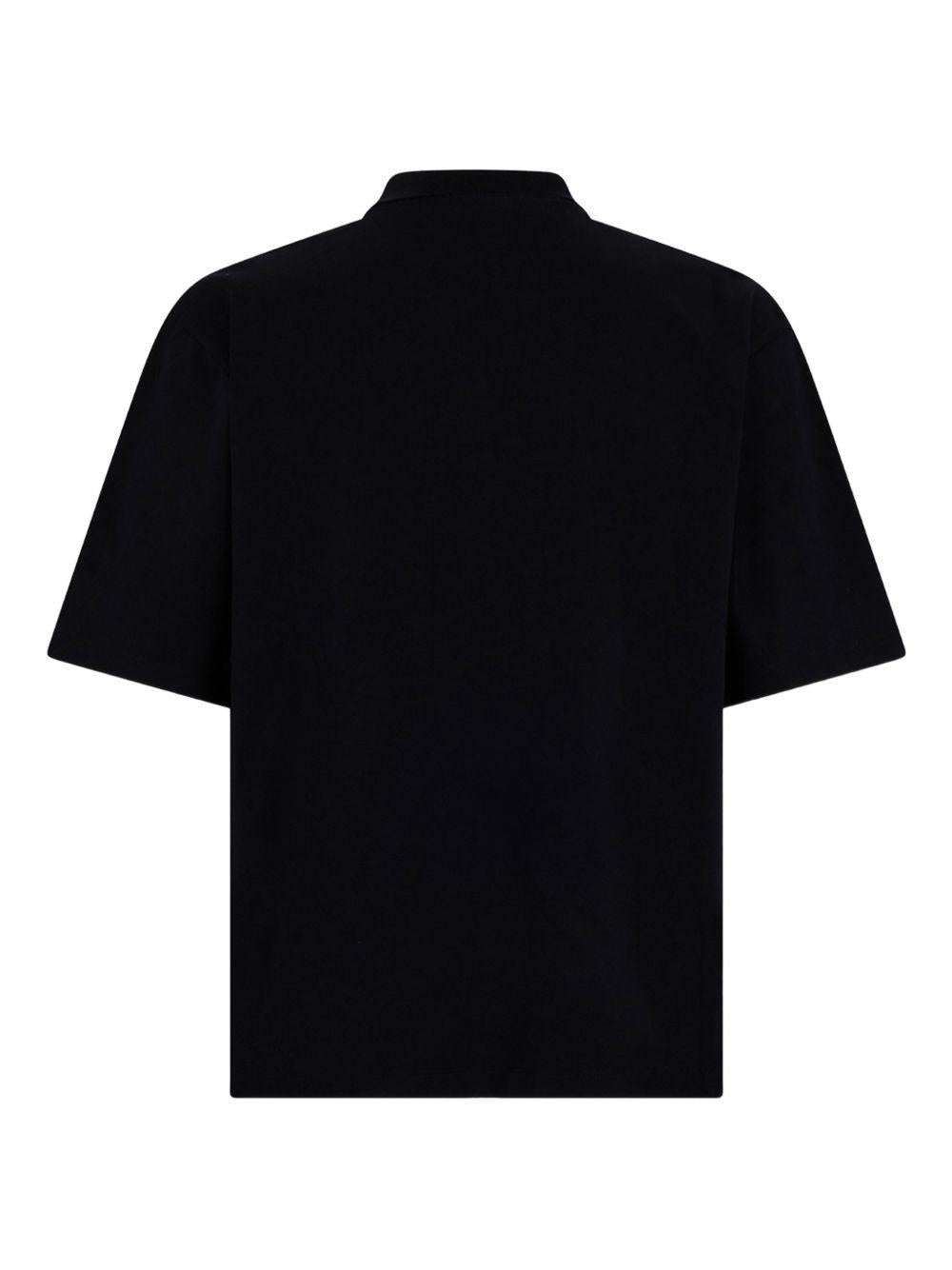 Polo nera con logo 