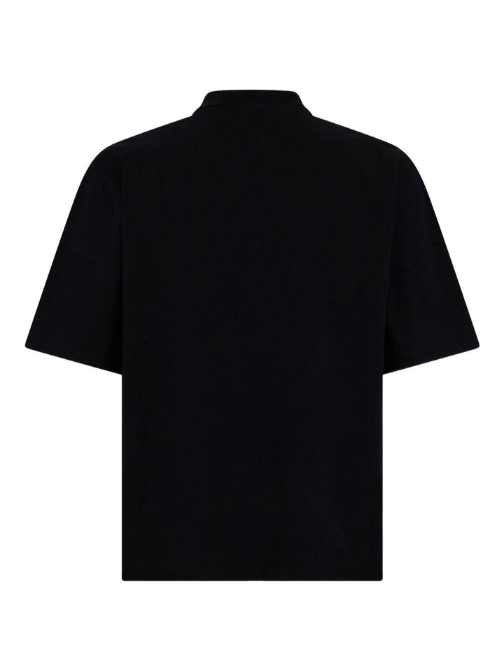 Polo nera con logo 
