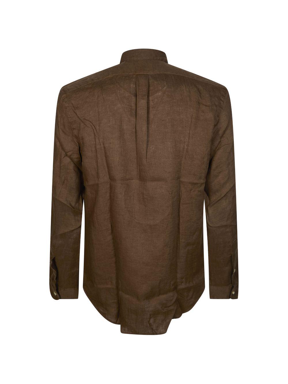 Camicia marrone in lino 