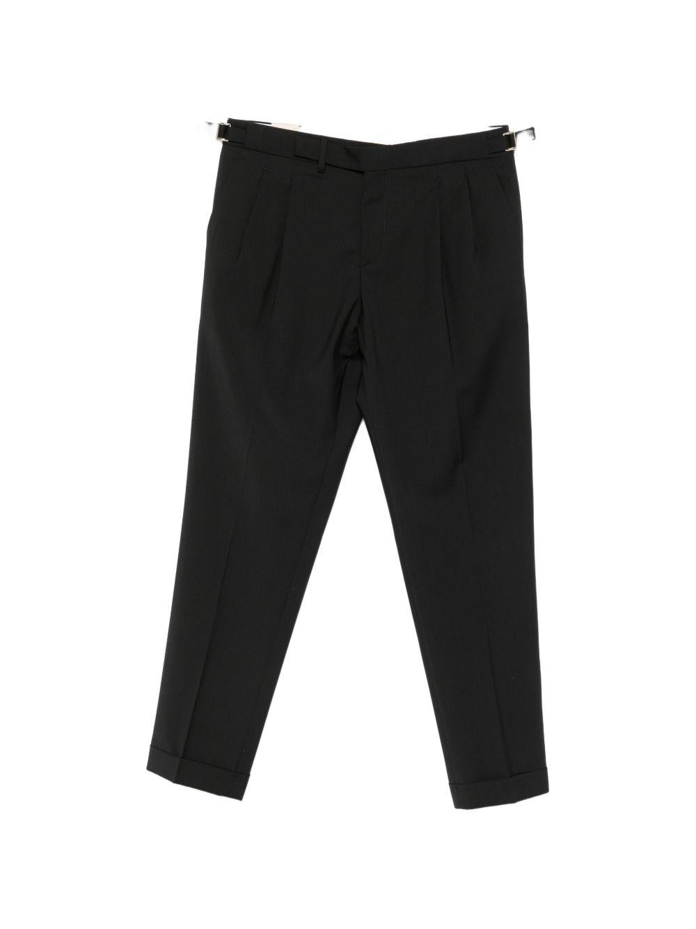 Pantaloni sartoriali neri con pieghe 