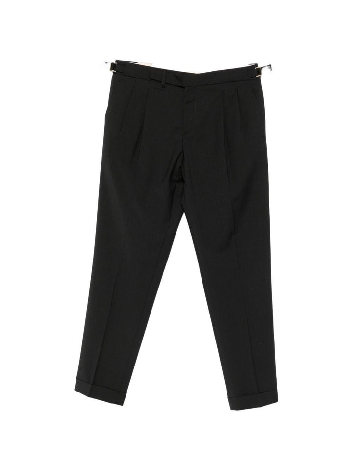 Pantaloni sartoriali neri con pieghe 