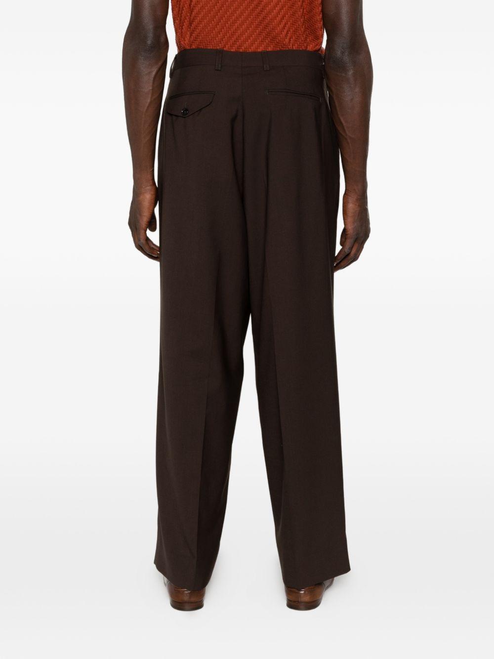 Pantaloni cacao con pieghe 