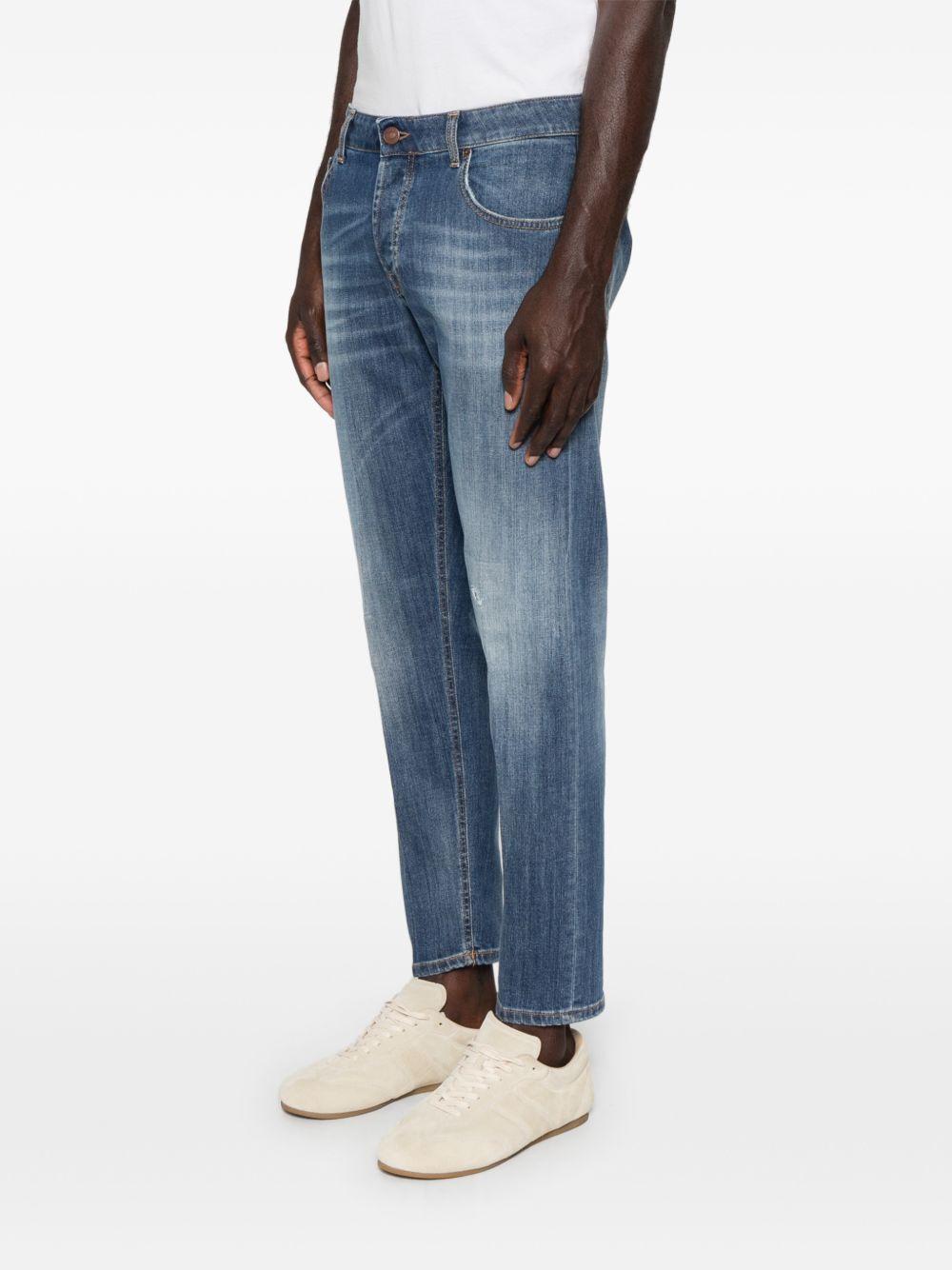 Jeans effetto slavato blu 