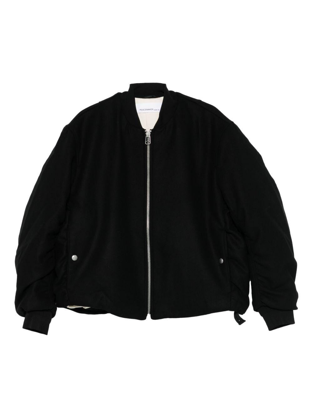 Bomber nero Peacemaker con ruches 