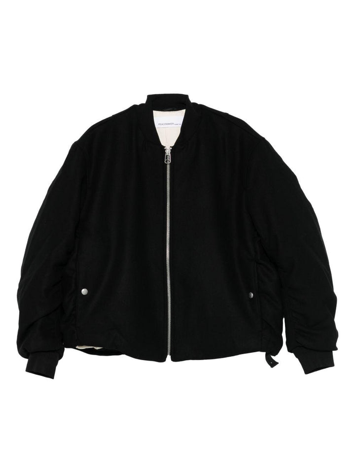 Bomber nero Peacemaker con ruches 
