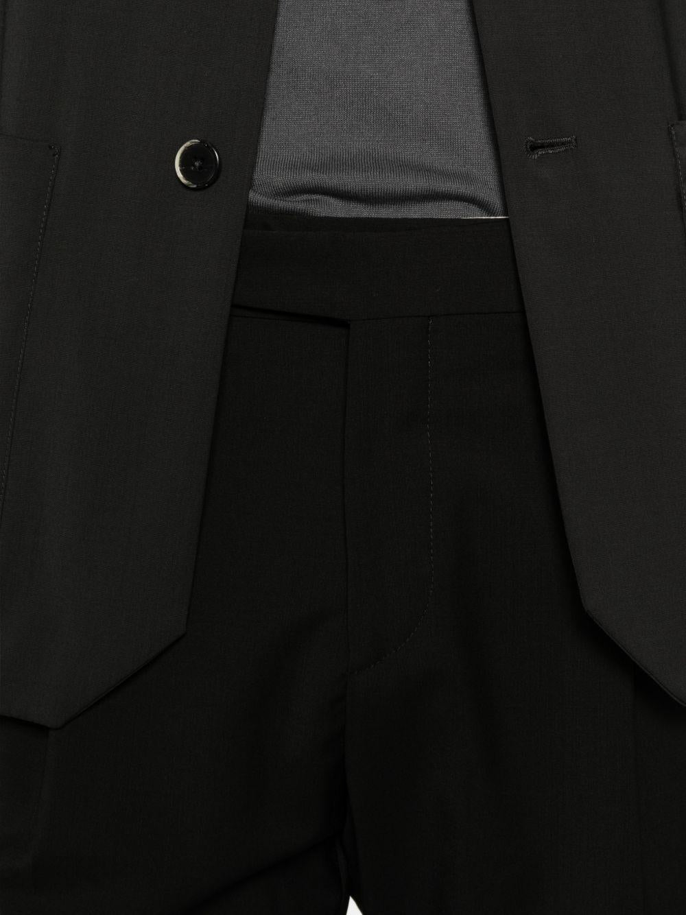 Pantaloni sartoriali neri con pieghe 