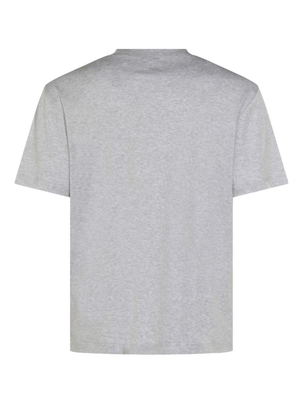 T-shirt girocollo a maniche corte grigio 