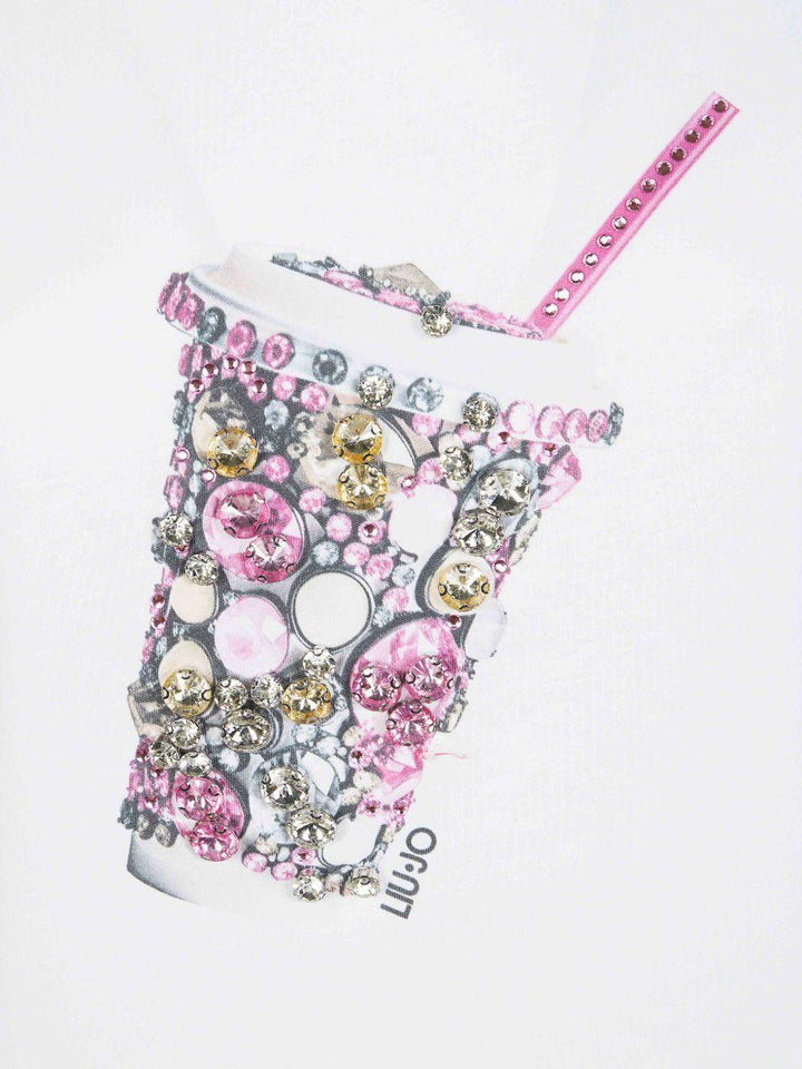T-shirt con strass 