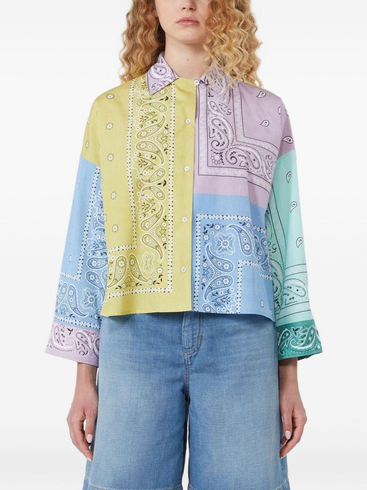 Camicia crop Lampone 