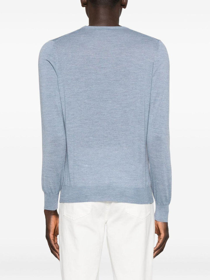 Maglione girocollo azzurro